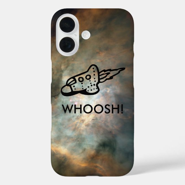 Coques Case-Mate iPhone Pictogramme de fusées dans Nebula spatiale (Verso)