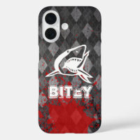 Pictogramme de requin sur le Jacquard noir Grungy