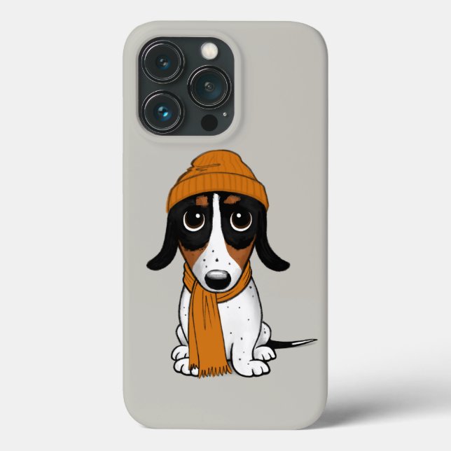 Coques Case-Mate iPhone Piebald Dachshund | Chien Hipster mignon  (Verso)