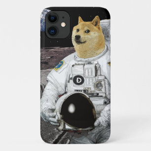 Case-Mate iPhone Case Pièce de doge de Dogecoin à l'astronaute de lune