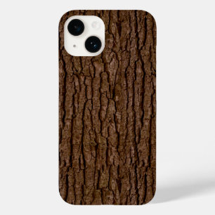 Coque Pour iPhone 14 Pièce de Faux rustique de l'écorce d'arbre à grain