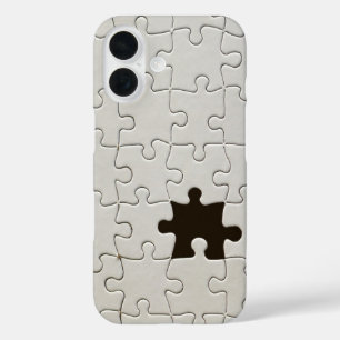 Coque Pour iPhone 16 Pièce de puzzle blanche manquante