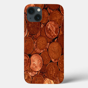 Etui iPhone 13 Pièces de monnaie en cuivre