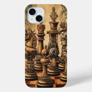 Coque iPhone 15 Mini Pièces d'échecs vintages