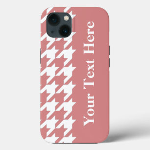 iPhone 13 Coque Pied de fond rose élégant avec texte personnalisé
