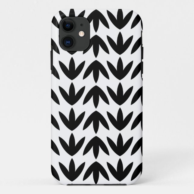 Coques Case-Mate iPhone Pieds d'oiseau - Noir sur blanc (Dos)