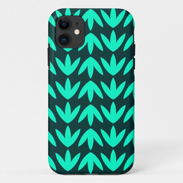 Coques Case-Mate iPhone Pieds d'oiseaux - Turquoise et Dk Green.pdf (Dos)