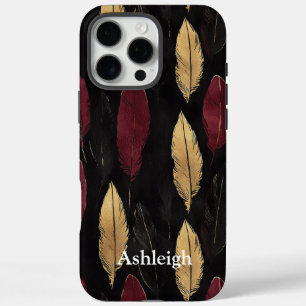 Coques iPhone 16 Pro Max Pieds d'or rouge noir