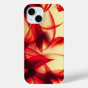 Coque Pour iPhone 15 Piège de Vénus - Abstrait de feu rouge