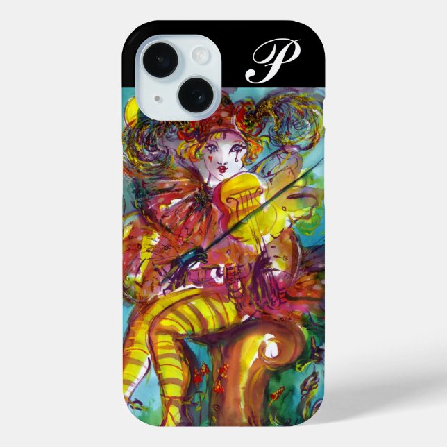 Coques Case-Mate iPhone PIERO / Monogramme de nuit du Carnaval vénitien (Verso)