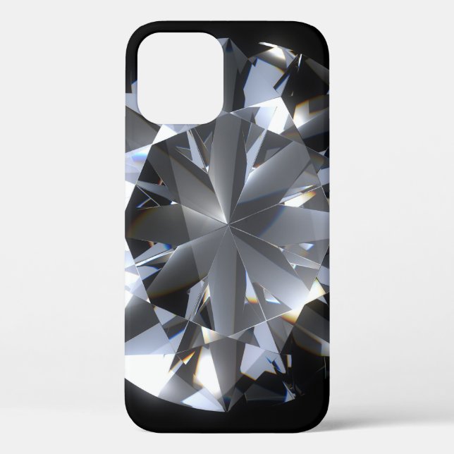 Coques Case-Mate iPhone Pierre de diamant : l'espace noir brille. (Verso)