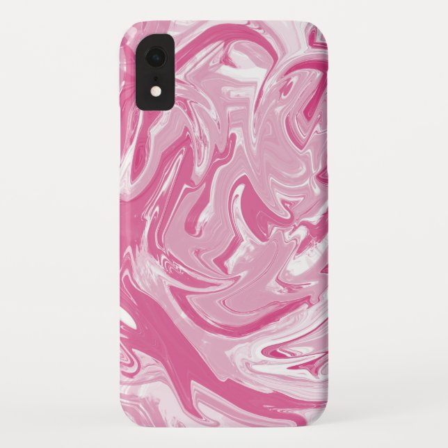 Coques Case-Mate iPhone Pierre De Marbre Blanc Et Rose (Dos)