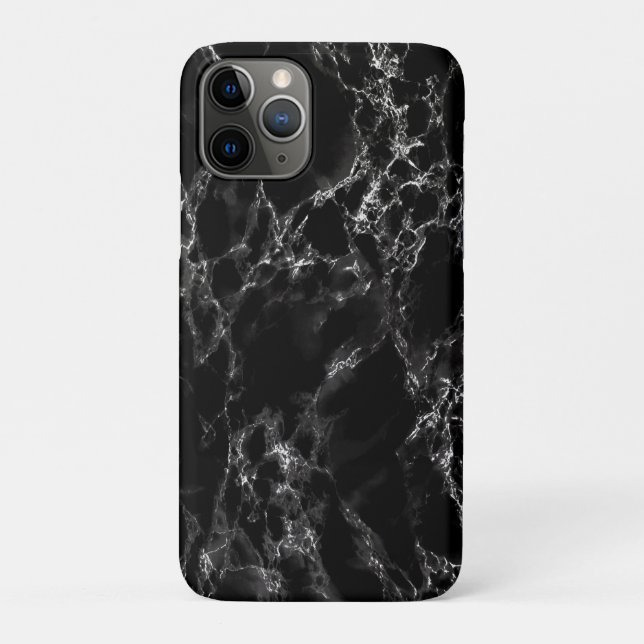 Coques Case-Mate iPhone Pierre de marbre noir tendance (Dos)