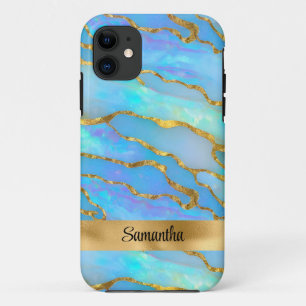 Case-Mate iPhone Case Pierres et or Faux Opal personnalisées