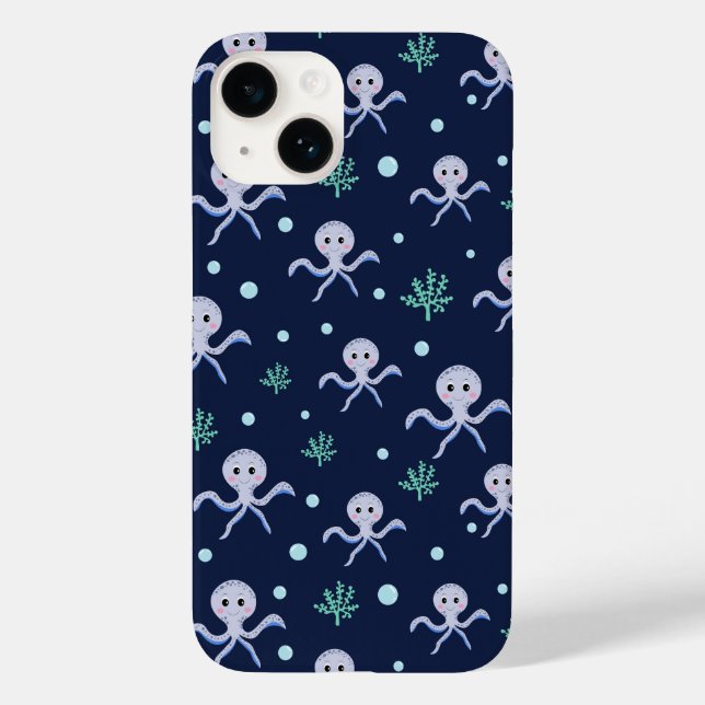 Coques Case-Mate iPhone Pieuvre sous le motif enfants de la mer (Verso)