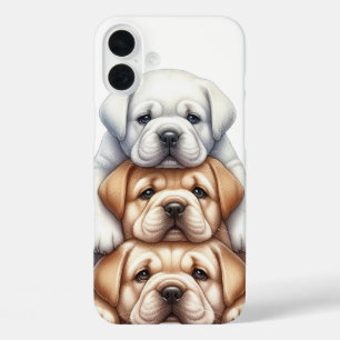 COQUES iPhone 16 PLUS PILE ADORABLE DE LABRADOR RETRIEVER POPPER CHIENS