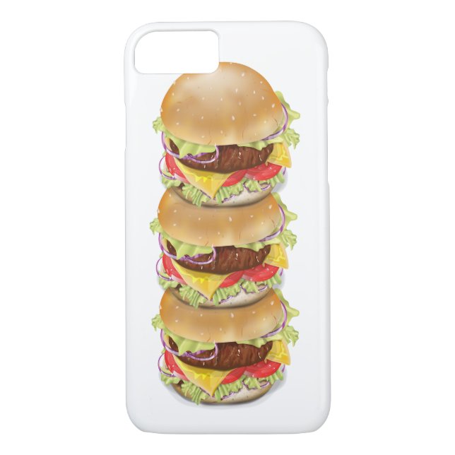 Coques Case-Mate iPhone Pile de hamburgers ou de cheeseburgers (Dos)
