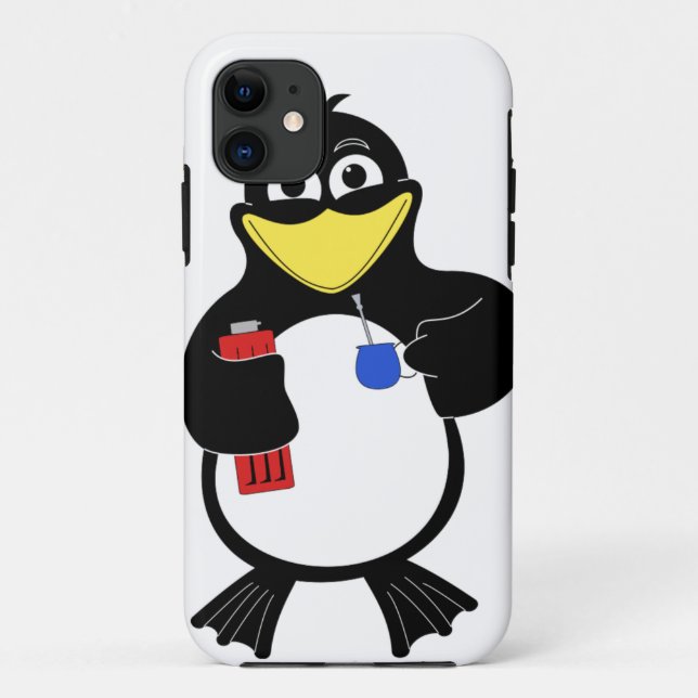 Coques Case-Mate iPhone Pingouin de dessin (Dos)