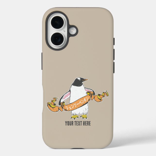 Coques Case-Mate iPhone Pingouin Gentoo écriture japonaise Kanji (Verso)