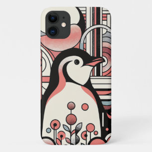 Case-Mate iPhone Case Pingouin Saumon Rose Art En Géométrie Retro Pastel