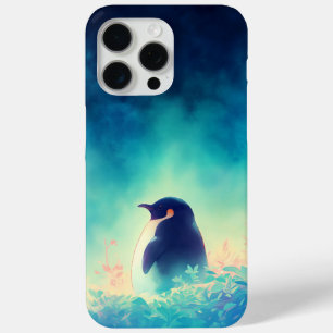 Coque iPhone 15 Pro Max Pingouin sous le ciel sombre