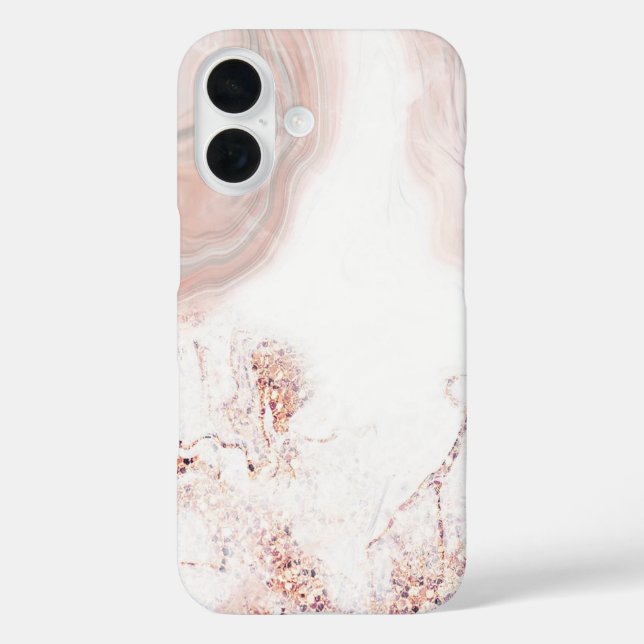 Coques Case-Mate iPhone Pink and White Marble Pattern iPhone Case (Verso)