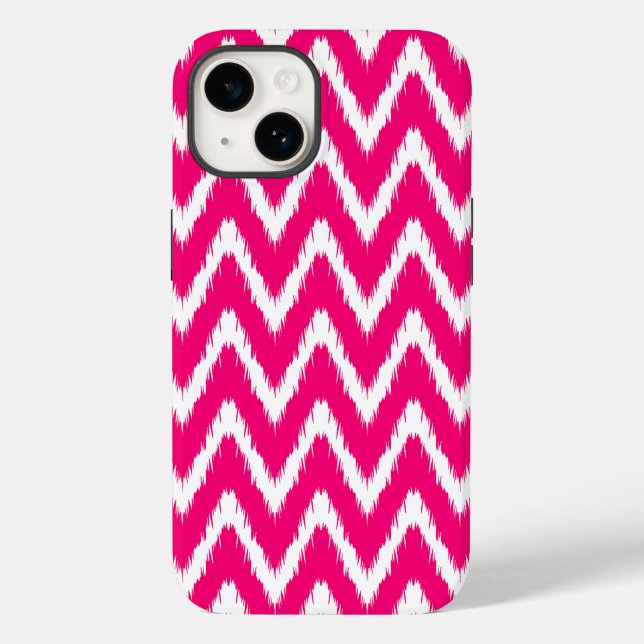 Coques Case-Mate iPhone Pink Asian Moods Ikat Chevrons (Verso)