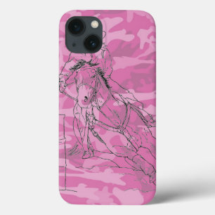 iPhone 13 Case Pink Camo Barrel Racer II