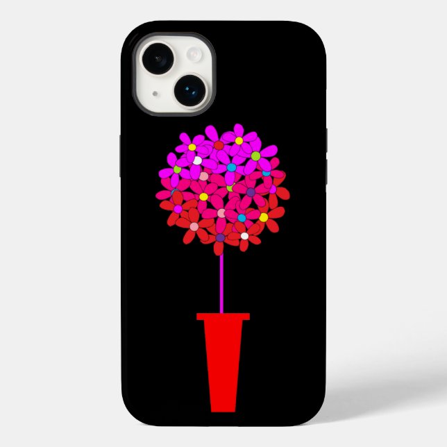 Coques Case-Mate iPhone Pink Daisy Puff Topiary (Verso)
