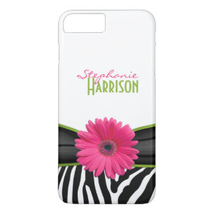 Coques Pour iPhone Pink Green Daisy Zebra Imprimer Personnalisé