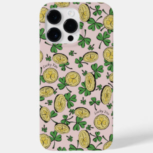 Coque Pour Pour iPhone 14 Pro Max Pink Green & Gold St Patrick's Lucky You Shamrock
