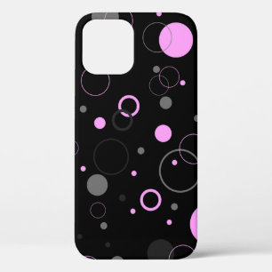 Case-Mate iPhone Case Pink Grey abstrait sans couture motif avec cercles