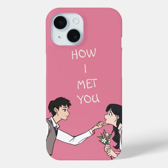 Coques Case-Mate iPhone Pink Love Couples mignonne fille et garçon Télépho (Verso)