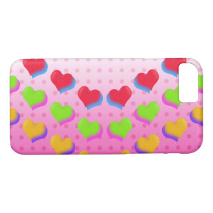 Case-Mate iPhone Case Pink Love Fun Hearts Nouveau design de vague
