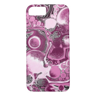 Case-Mate iPhone Case Pink, Magenta et Black Fluid Art Pour Peinture