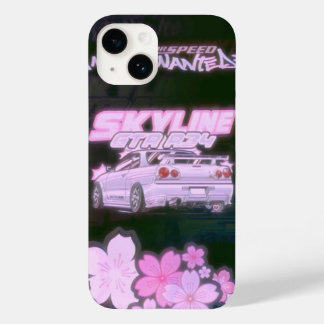 COQUE POUR iPhone 14  PINK NISSAN GTR PHONE CASES