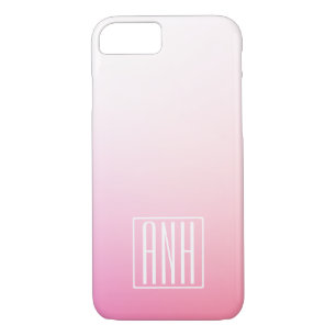 Case-Mate iPhone Case Pink Ombre Gradation et vos initiales