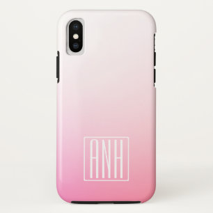Case-Mate iPhone Case Pink Ombre Gradation et vos initiales