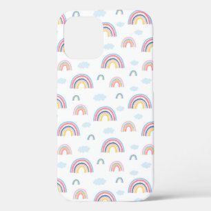 Case-Mate iPhone Case Pink Rainbows Nuages Boho Design