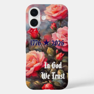 Coque Pour iPhone 16 Pink Roses 250th Birthday iPhone / iPad case