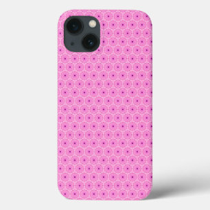 Coques Pour iPhone Pink Round Floral Geometric Pattern