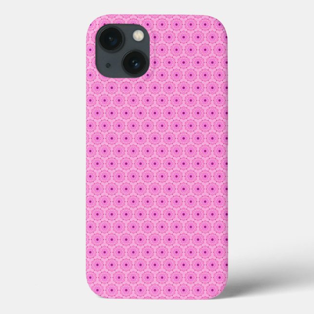 Coques Case-Mate iPhone Pink Round Floral Geometric Pattern (Verso)