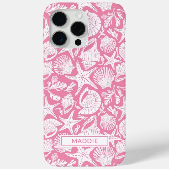 Coques Case-Mate iPhone Pink Shells Personalized (Verso)