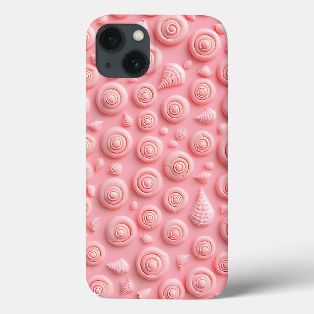 Coques Case-Mate iPhone Pink Spiral Pattern iPhone Case Feminine Look (Verso)