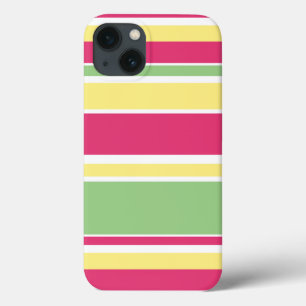 Case-Mate iPhone Case Pink, vert et jaune rayures Coque-Mate iPhone ca