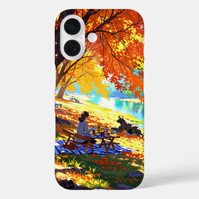 Coques Case-Mate iPhone Pique-nique de la rivière d'automne (Verso)
