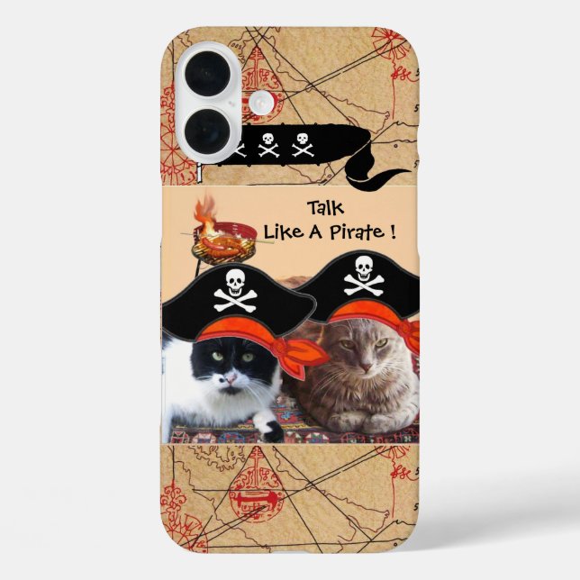 COQUES Case-Mate iPhone PIRATE CATS PIRATES PIRATES ANCIENS CARTES DE TRÉS (Verso)