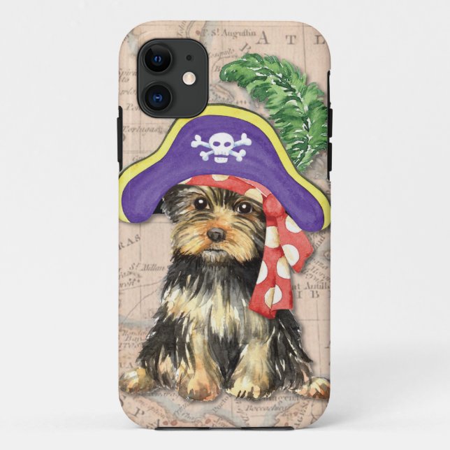 Coques Case-Mate iPhone Pirate de Yorkie (Dos)