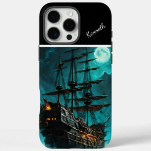 Coques iPhone 16 Pro Max Pirate Ship Moonlight Galleon
