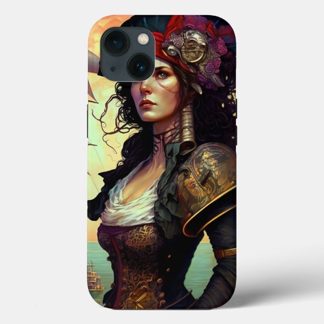 Coques Case-Mate iPhone Pirate Woman Imaginaire Art (Verso)